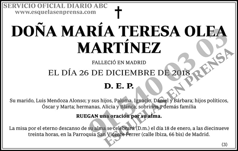 María Teresa Olea Martínez