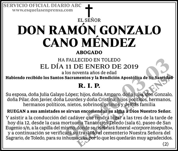 Ramón Gonzalo Cano Méndez
