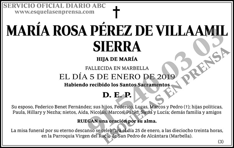 María Rosa Pérez de Villaamil Sierra