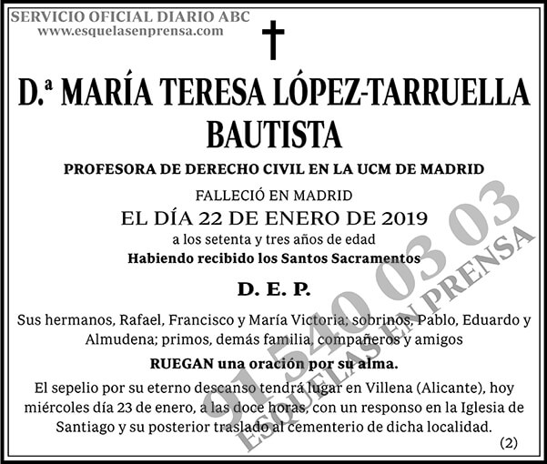 María Teresa López-Tarruella Bautista