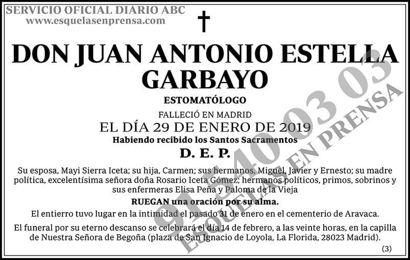 Juan Antonio Estella Garbayo