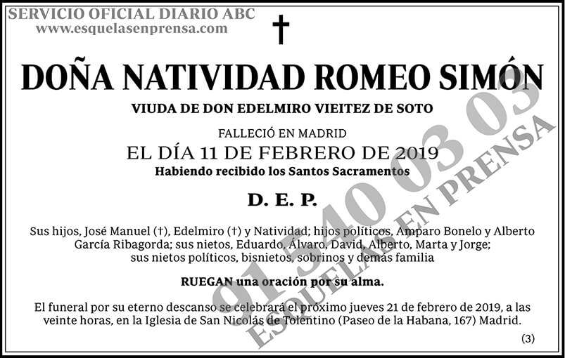 Natividad Romeo Simón