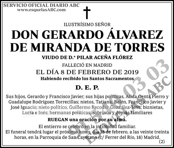 Gerardo Álvarez de Miranda de Torres