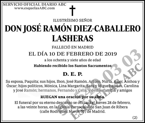 José Ramón Diez-Caballero Lasheras