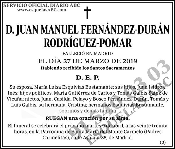 Juan Manuel Fernández-Durán Rodríguez-Pomar
