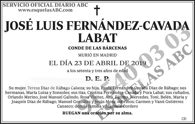 José Luis Fernández-Cavada Labat