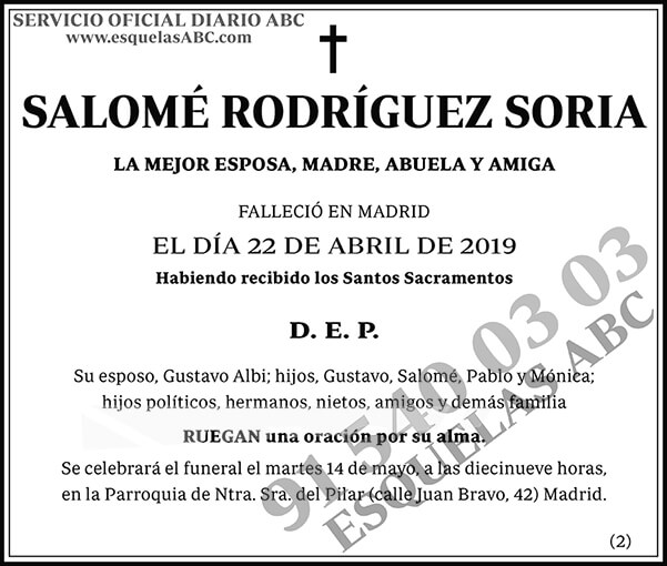 Salomé Rodríguez Soria