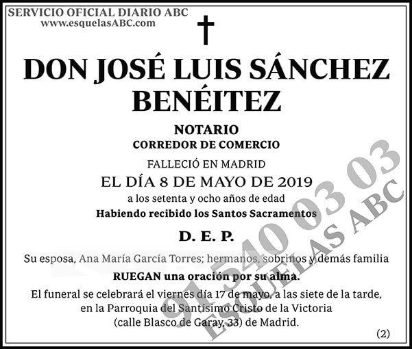 José Luis Sánchez Benéitez
