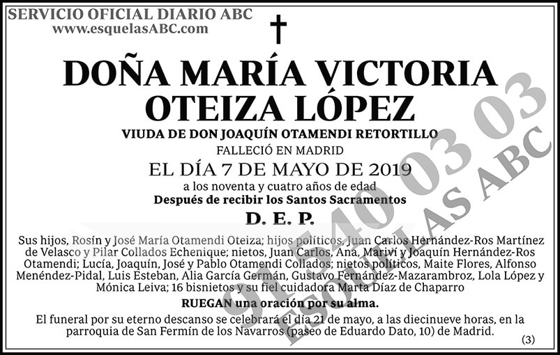 María Victoria Oteiza López