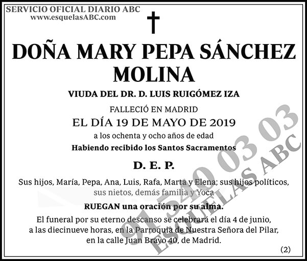 Mary Pepa Sánchez Molina