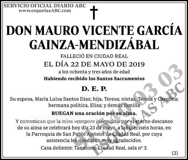Mauro Vicente García Gainza-Mendizábal