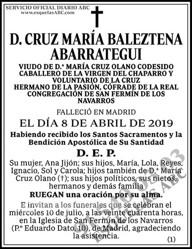 Cruz María Baleztena Abarrategui