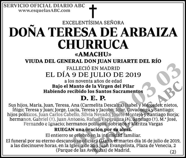 Teresa de Arbaiza Churruca