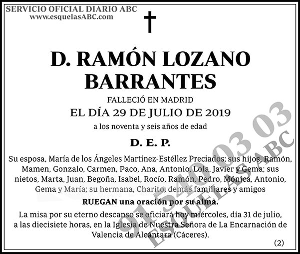 Ramón Lozano Barrantes