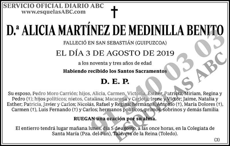 Alicia Martínez de Medinilla Benito