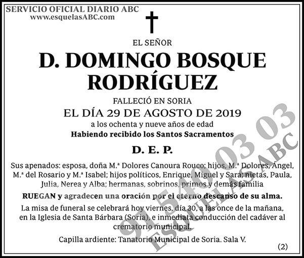 Domingo Bosque Rodríguez
