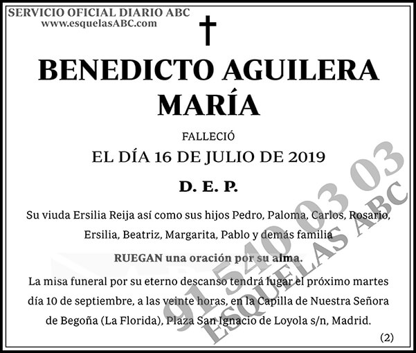 Benedicto Aguilera María
