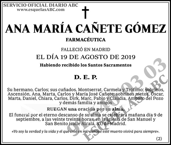 Ana María Cañete Gómez