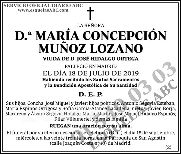 María Concepción Muñoz Lozano