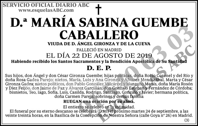 María Sabina Guembe Caballero