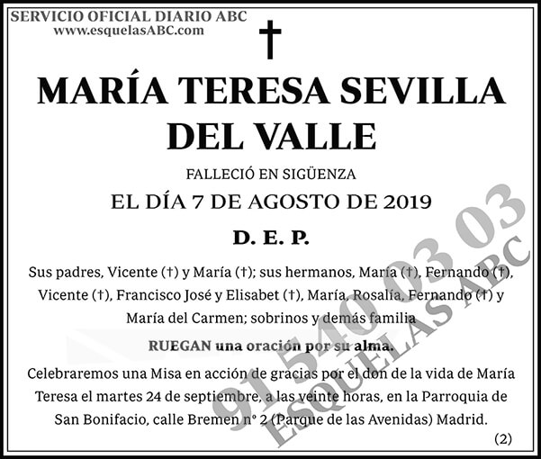 María Teresa Sevilla del Valle
