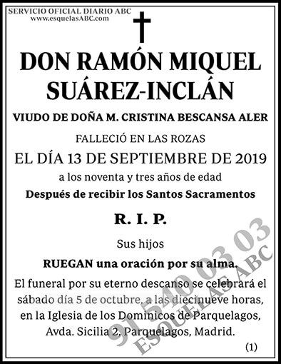 Ramón Miquel Suárez-Inclán