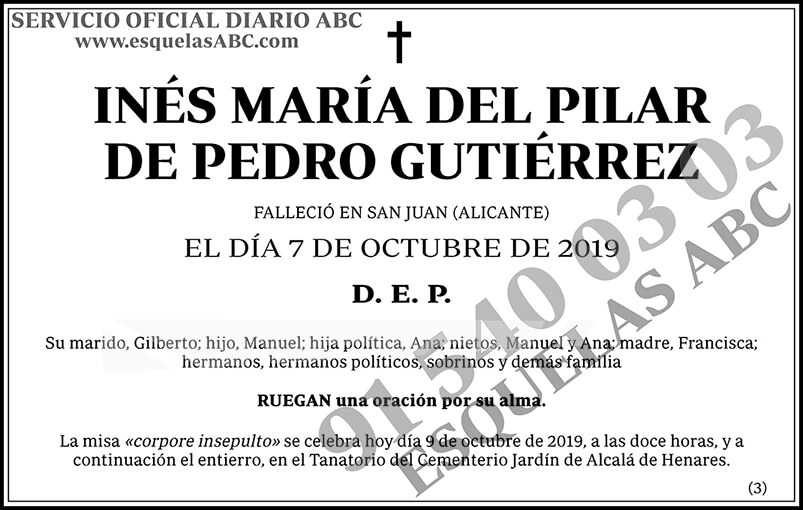 Inés María del Pilar de Pedro Gutiérrez