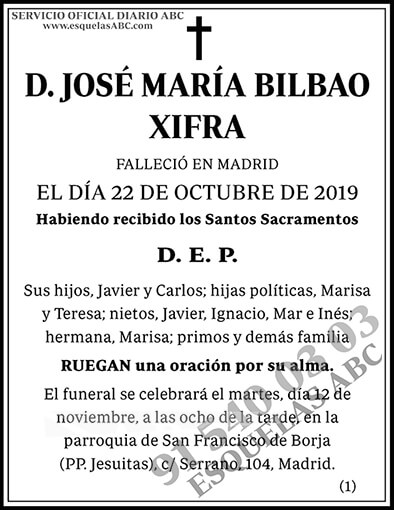 José María Bilbao Xifra