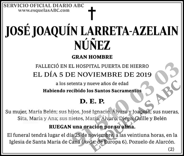 José Joaquín Larreta-Azelain Núñez