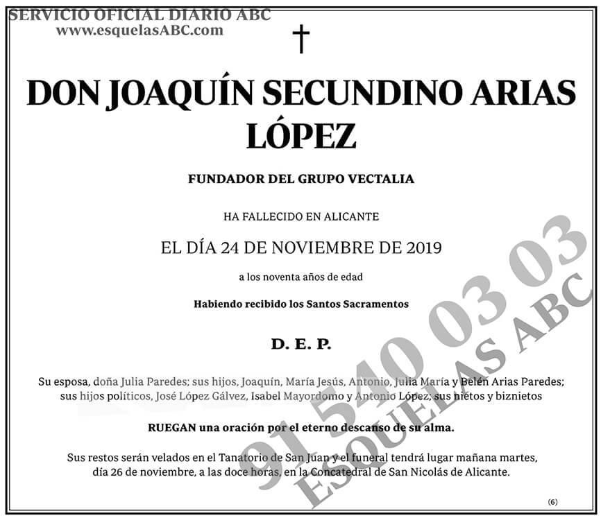 Joaquín Secundino Arias López
