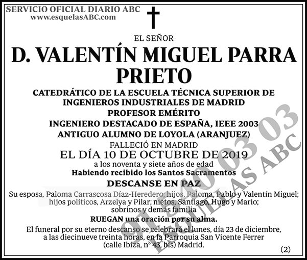 Valentín Miguel Parra Prieto