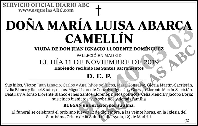 María Luisa Abarca Camellín