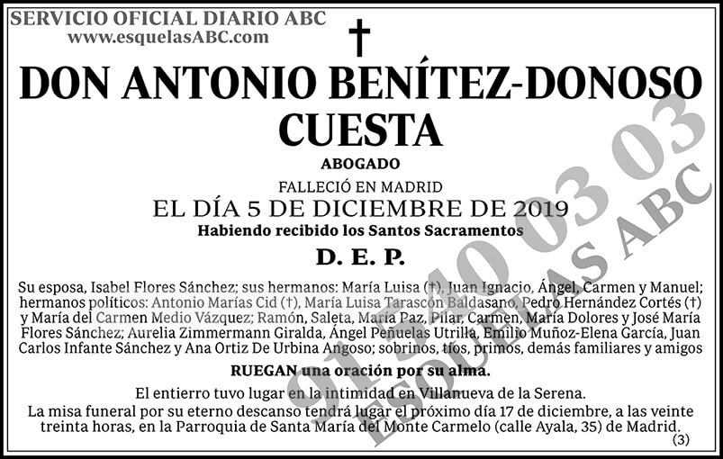 Antonio Benítez-Donoso Cuesta