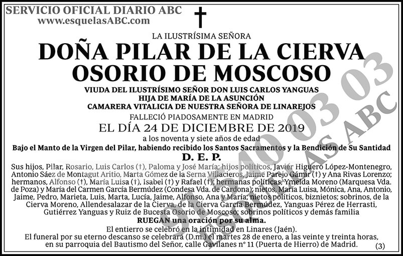 Pilar de la Cierva Osorio de Moscoso