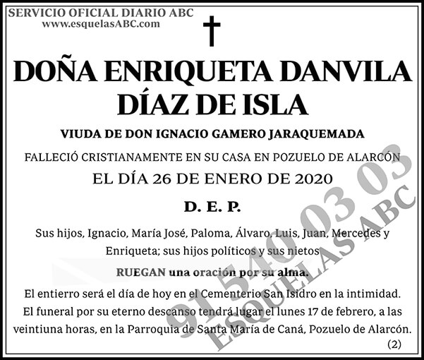 Enriqueta Danvila Díaz de Isla