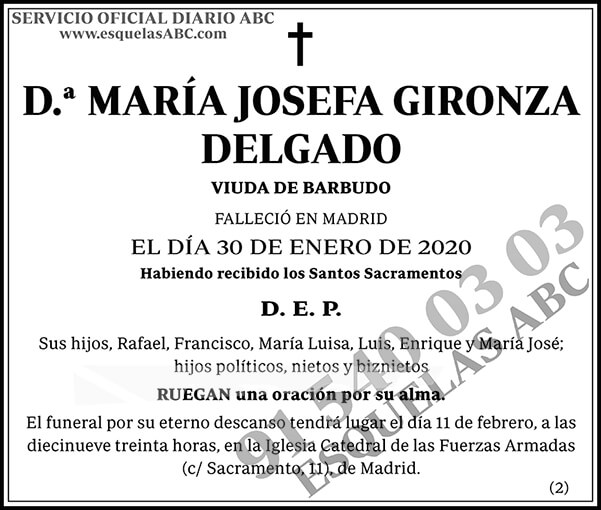 María Josefa Gironza Delgado