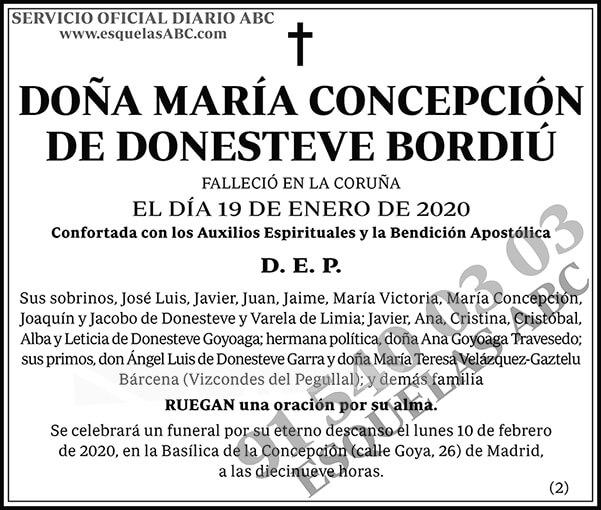 María Concepción de Donesteve Bordiú