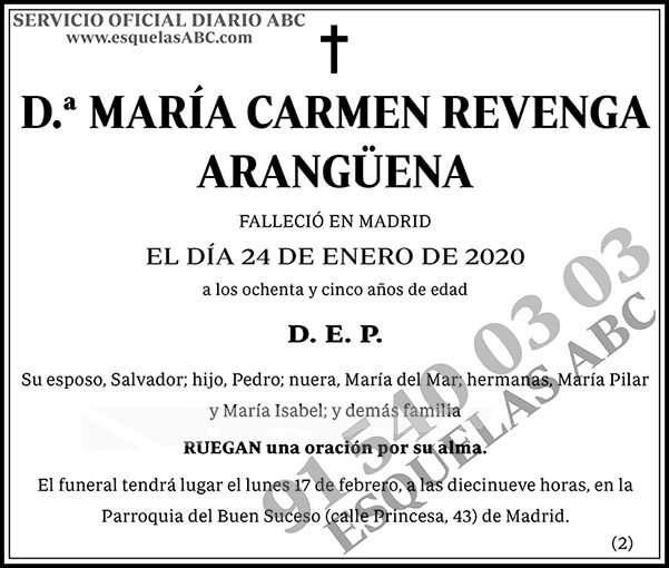 María Carmen Revenga Arangüena