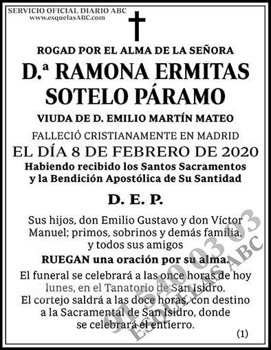 Ramona Ermitas Sotelo Páramo