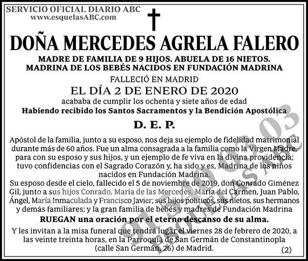 Mercedes Agrela Falero