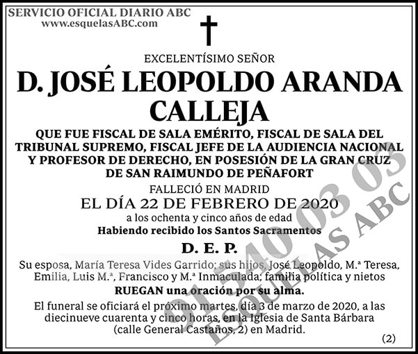 José Leopoldo Aranda Calleja