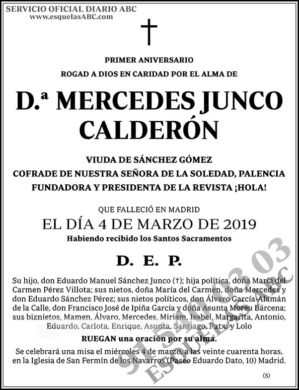 Mercedes Junco Calderón
