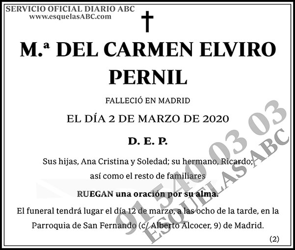 M.ª del Carmen Elviro Pernil