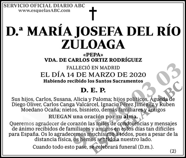 María Josefa del Río Zuloaga