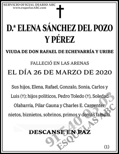 Elena Sánchez del Pozo y Pérez