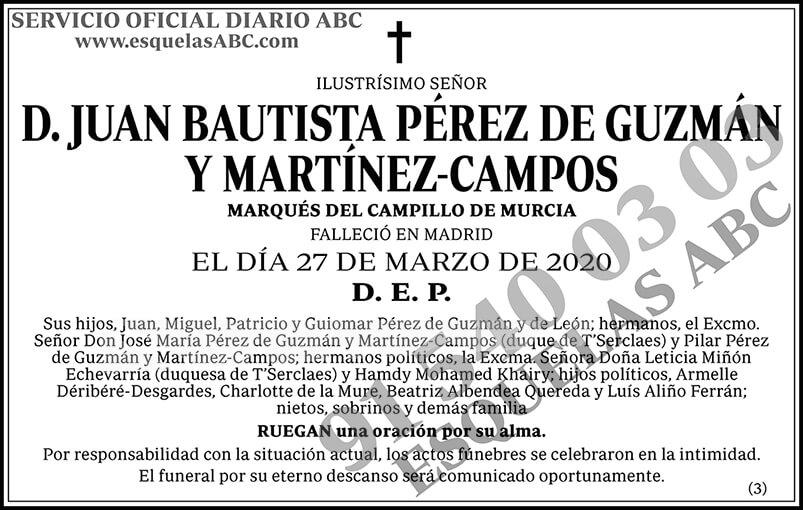 Juan Bautista Pérez de Guzmán y Martínez-Campos