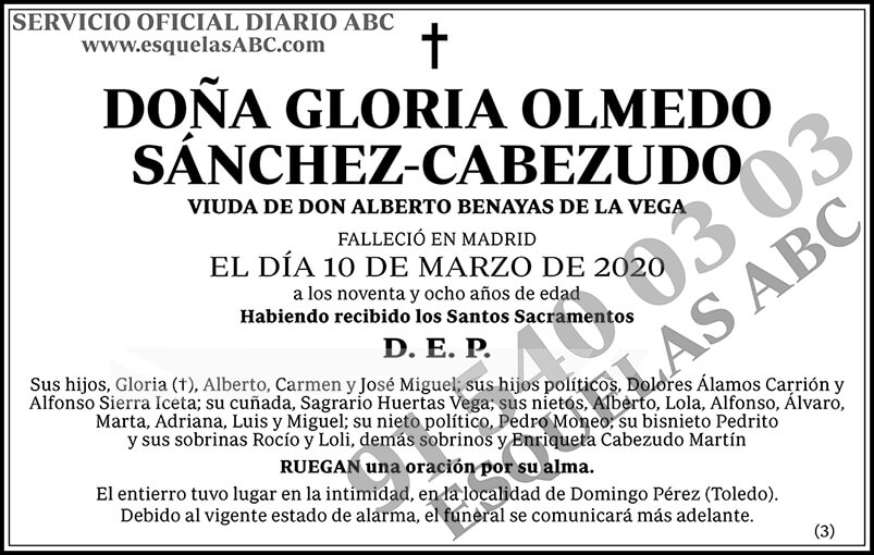 Gloria Olmedo Sánchez-Cabezudo