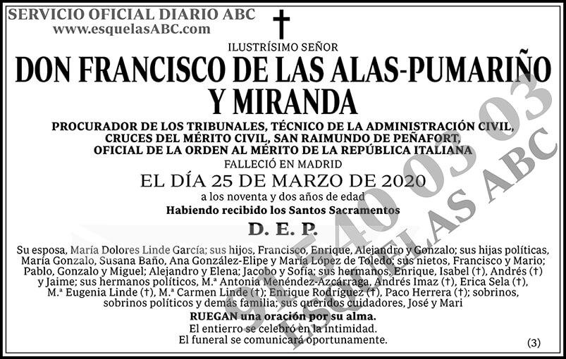Francisco de las Alas-Pumariño y Miranda