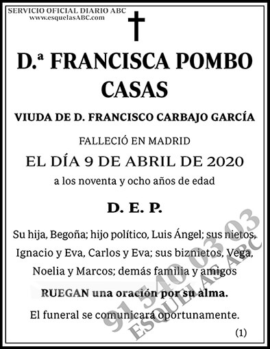 Francisca Pombo Casas
