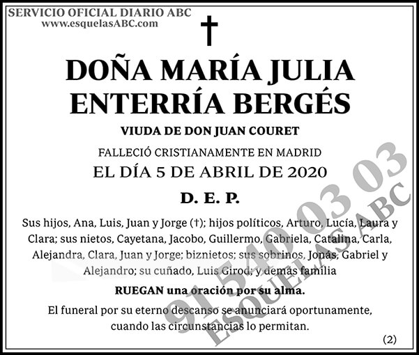María Julia Enterría Bergés